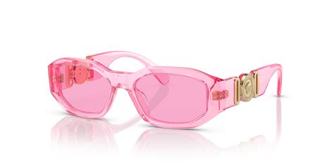 clear pink Versace glasses